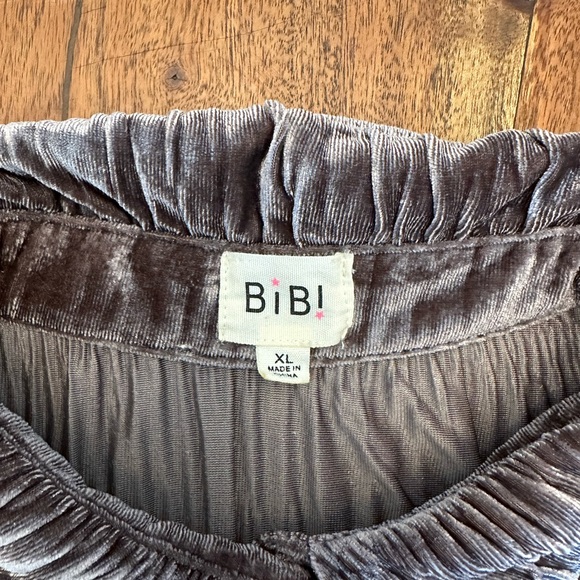 ☀️ ANTHROPOLOGIE BiBi Velvet Wrinkle Effect Tiered Shirring Long Sleeve - Picture 4 of 7